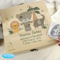 Personalised Tiny Tatty Teddy Jungle Animals Keepsake Box Extra Image 1 Preview